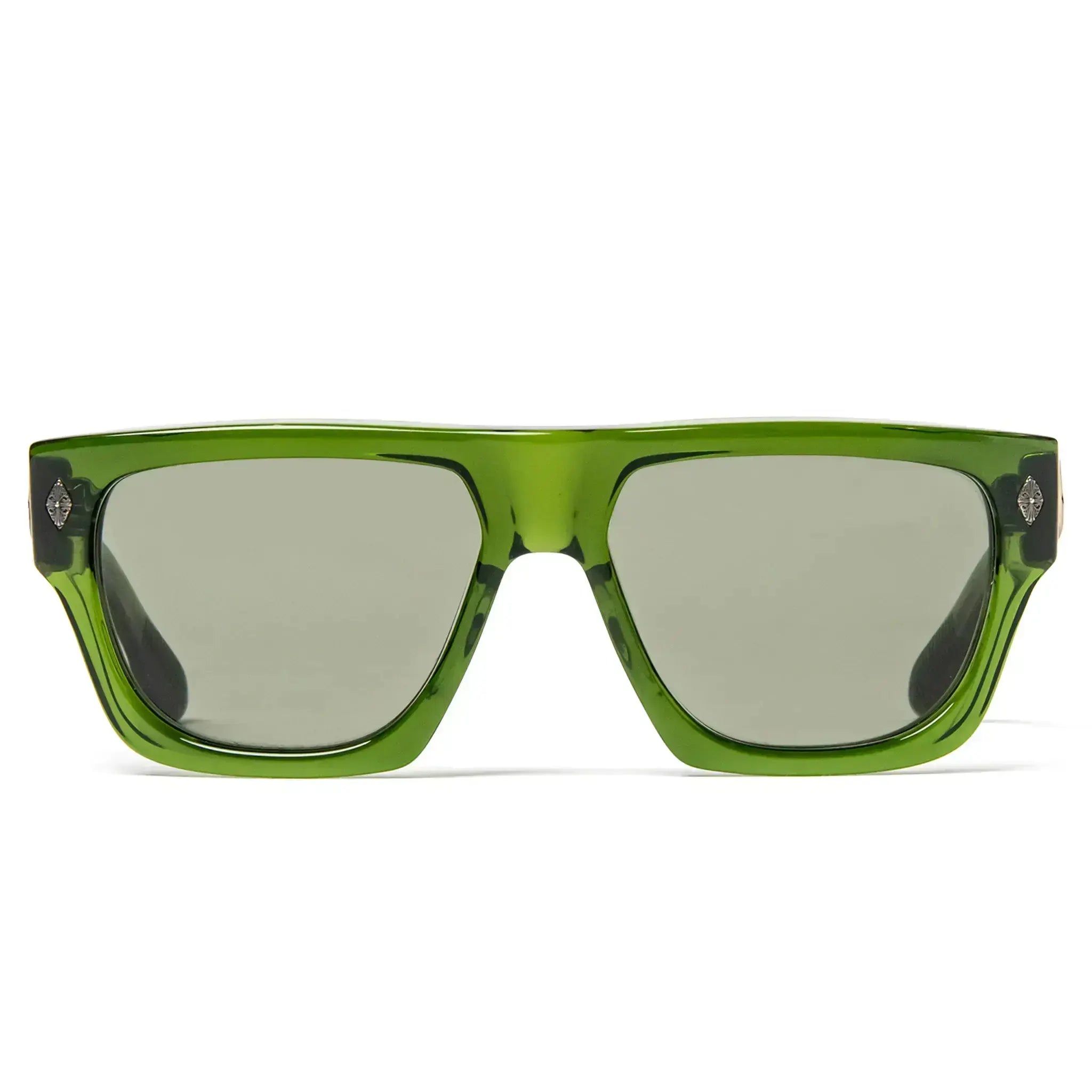 Front View of Chrome Hearts Charismadick 6.0 Drak Olive Sunglasses 199976_DOLV